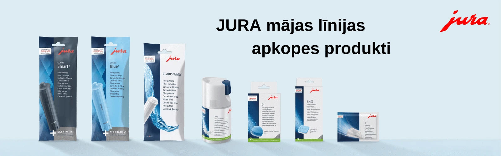 Jura mājas līnijas apkopes produkti