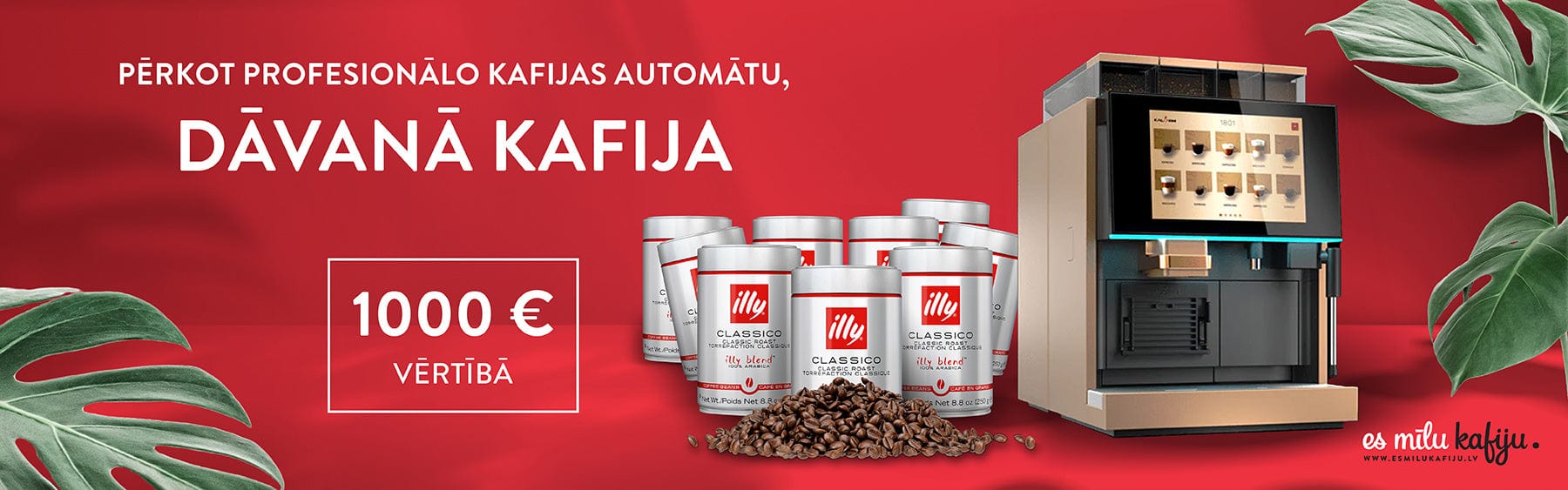 Kalerm kafijas automāts - 1000 eur dāvanā kafijas pupiņas
