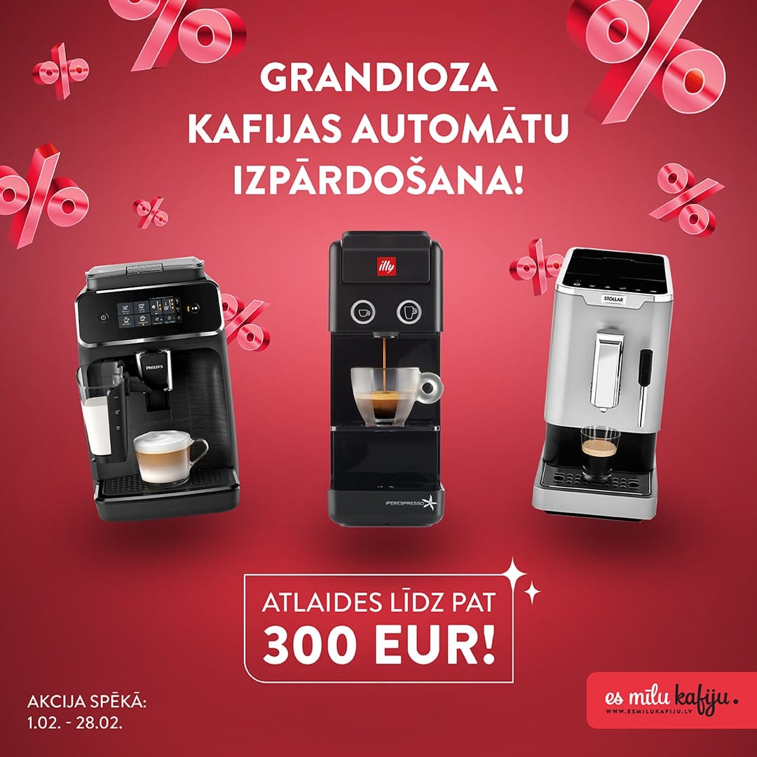 Kafijas automātu izpārdošanas + bezprocentu līzings