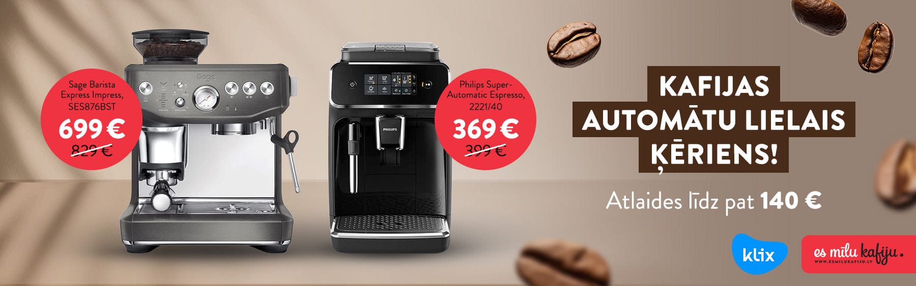 kafijas automāts atlaide un 0% līzings