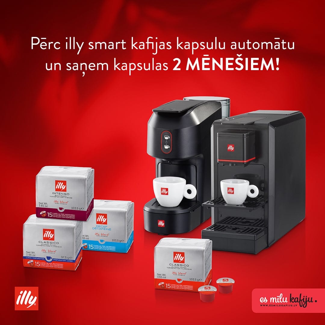 Illy Smart kafijas kapsulu automāts + kapsulas dāvanā