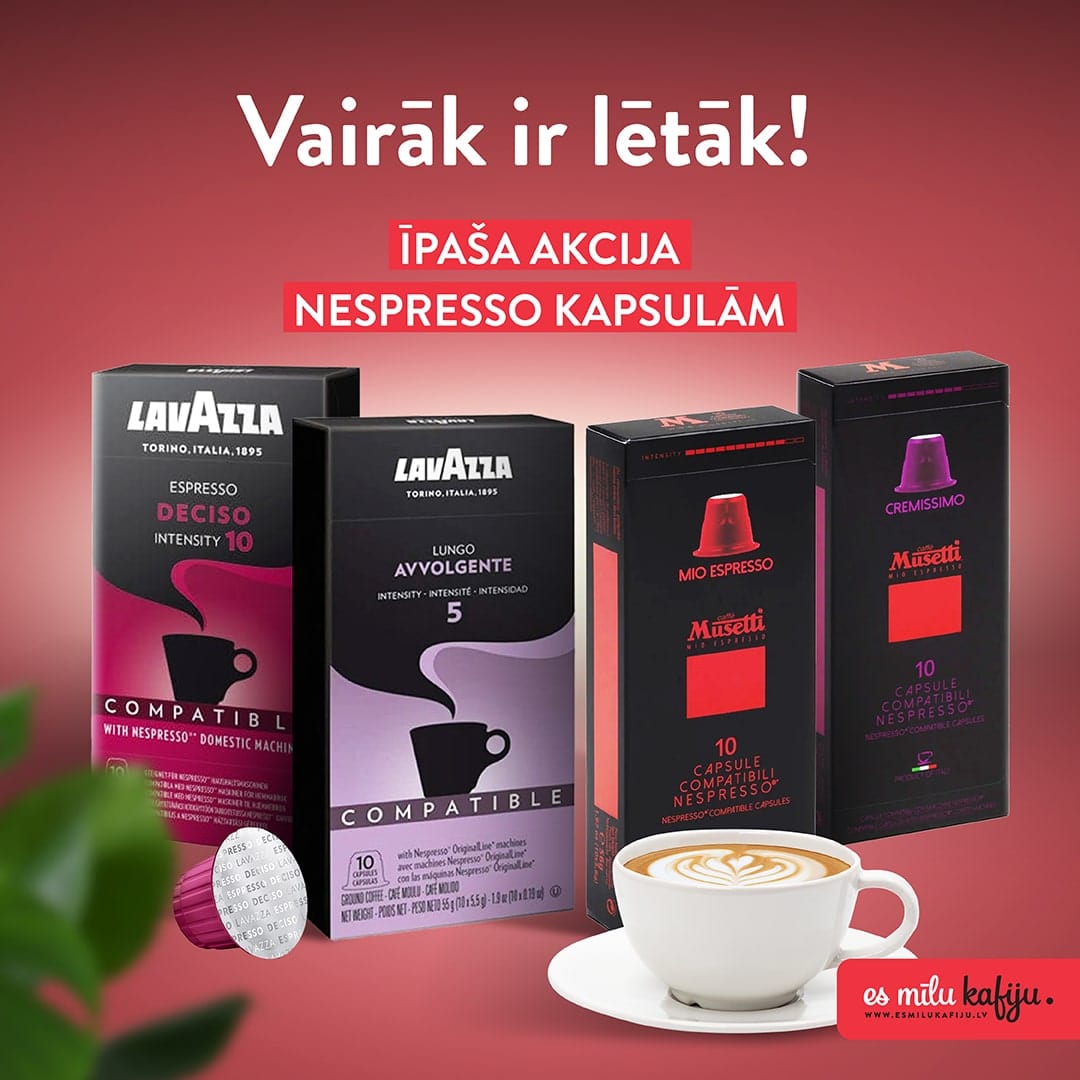 Nespresso kafijas kapsulas akcija
