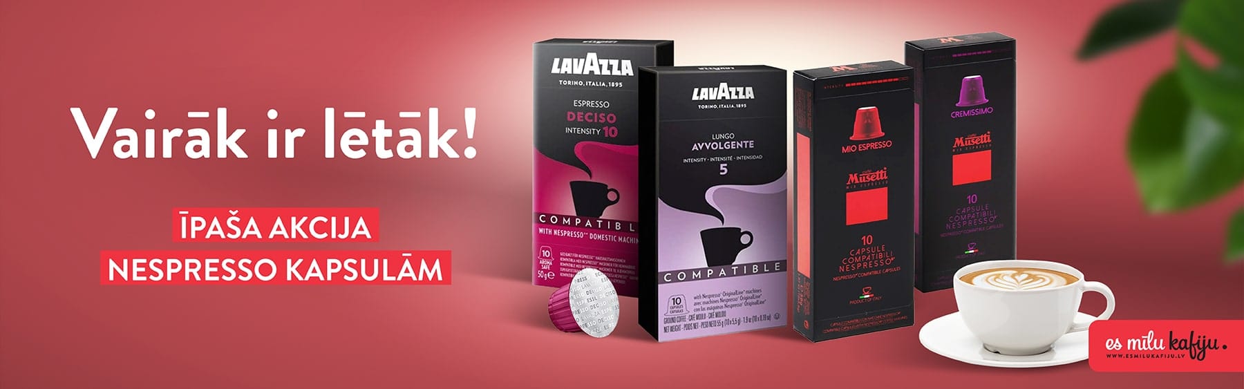 Nespresso kafijas kapsulas akcija