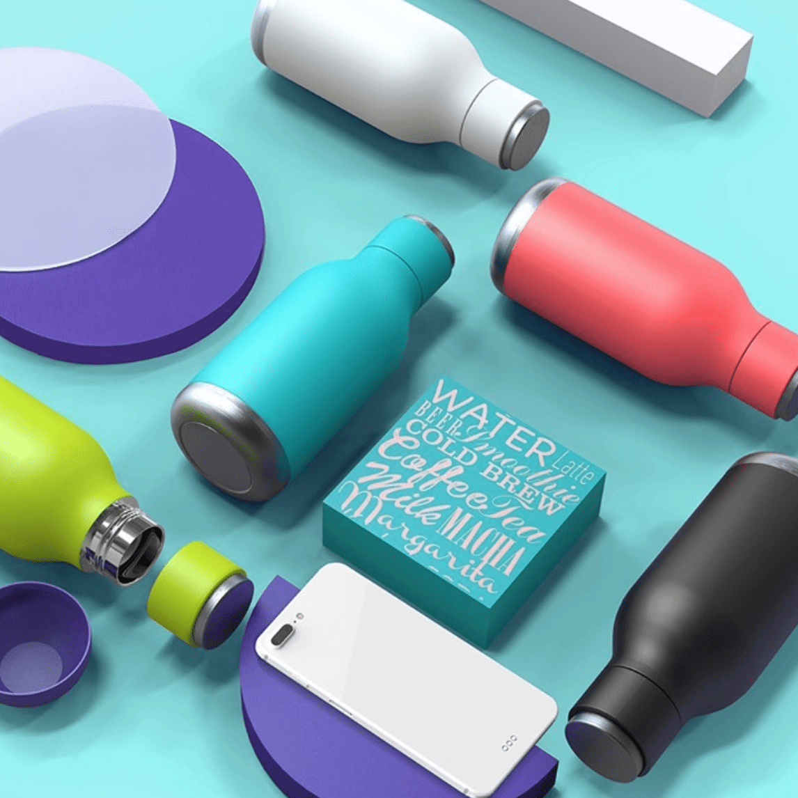 Asobu Trauki Asobu Urban termopudele 460ml, ziedu