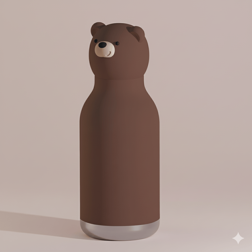 Asobu Trauki Termopudele bērniem Asobu Bestie, 460ml, SBV44 BROWN BEAR