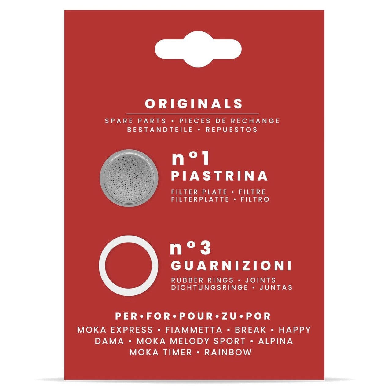 Bialetti Kafijas pagatavošanas rīki Moka kanniņas blīves + filtrs, 3-4 cup