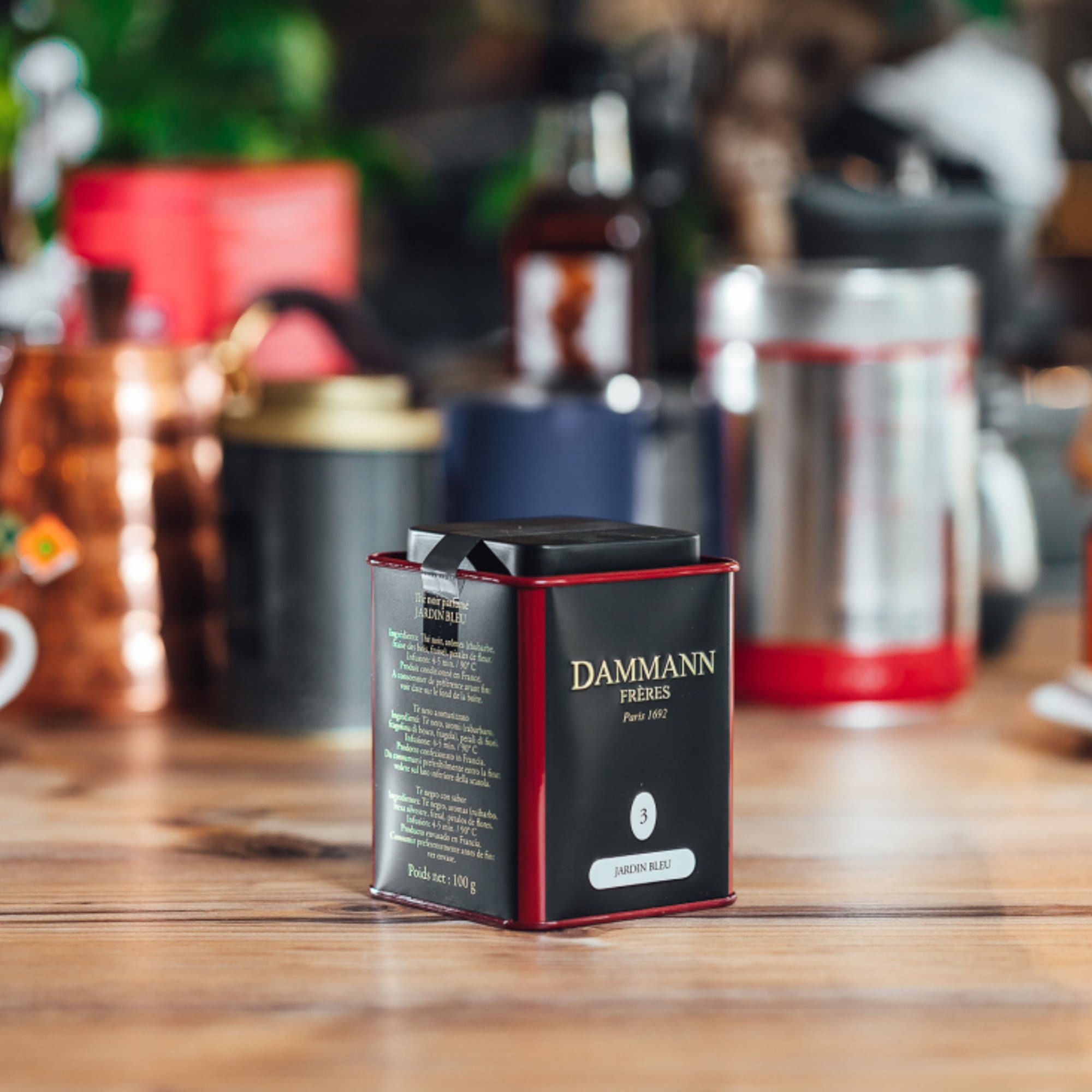 Dammann Beramā tēja Tēja beramā HOME Jardin Bleu - 3 melnā aroma tēja 100g