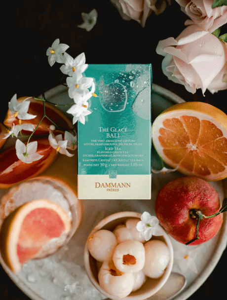 Dammann Tēja maisiņos Tēja zīda maisiņos ledus tējas gatavošanai,  Bali zaļā aroma tēja, 6 gab