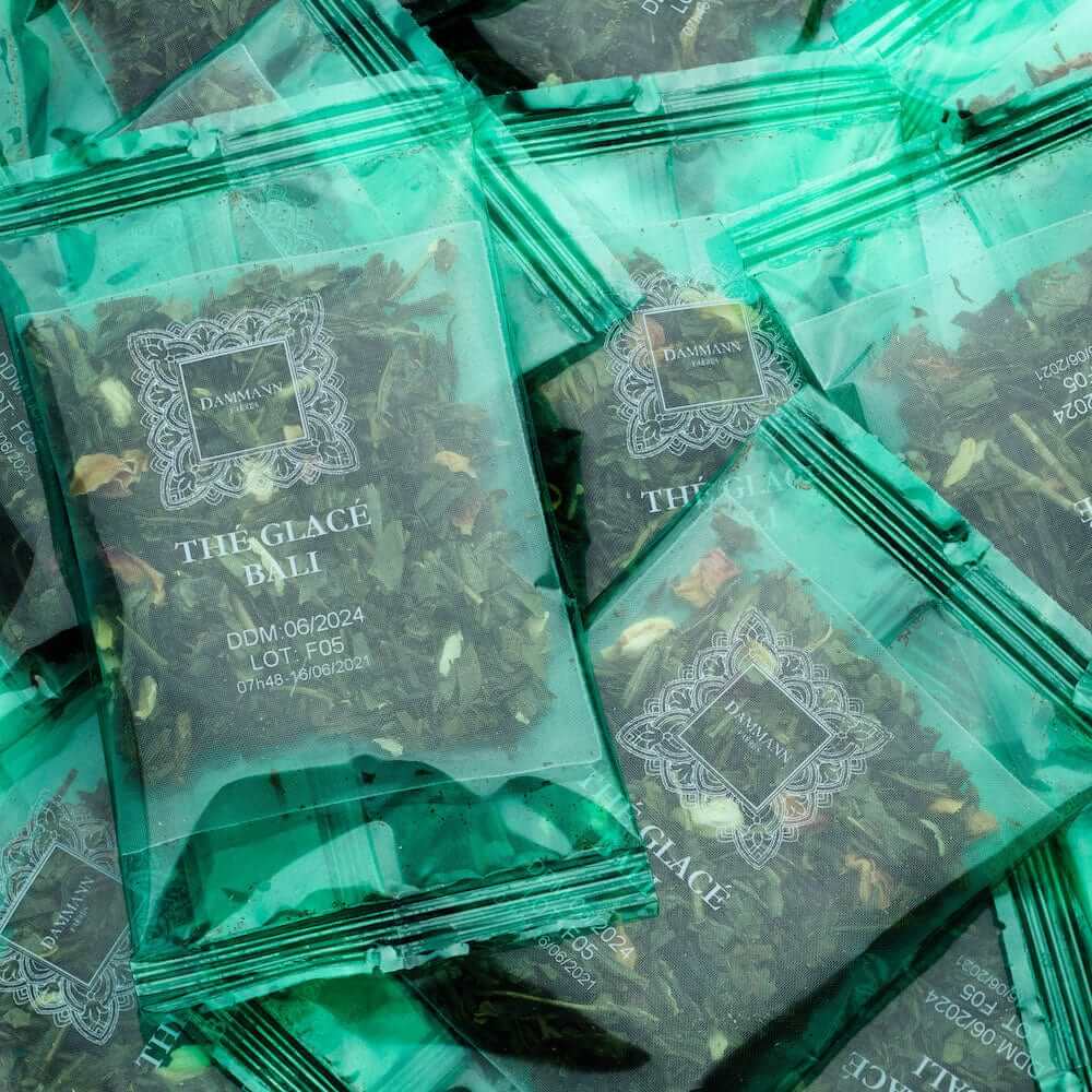 Dammann Tēja maisiņos Tēja zīda maisiņos ledus tējas gatavošanai,  Bali zaļā aroma tēja, 6 gab