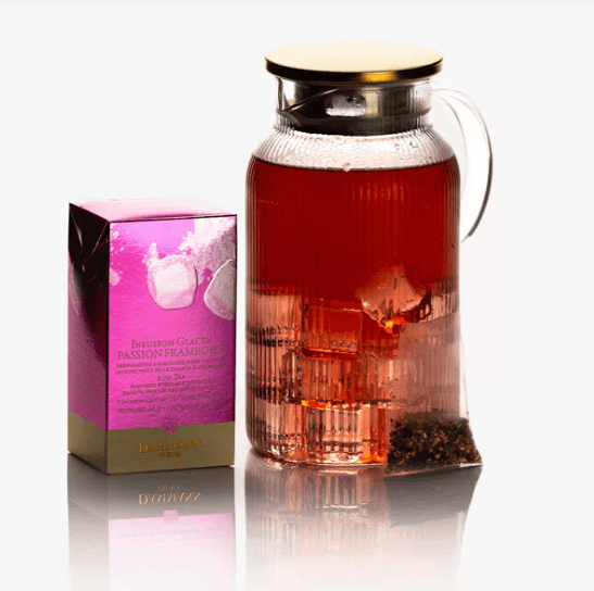 Dammann Tēja maisiņos Tēja zīda maisiņos ledus tējas gatavošanai, Carcadet Passion Framboise augļu tēja, 6 gab