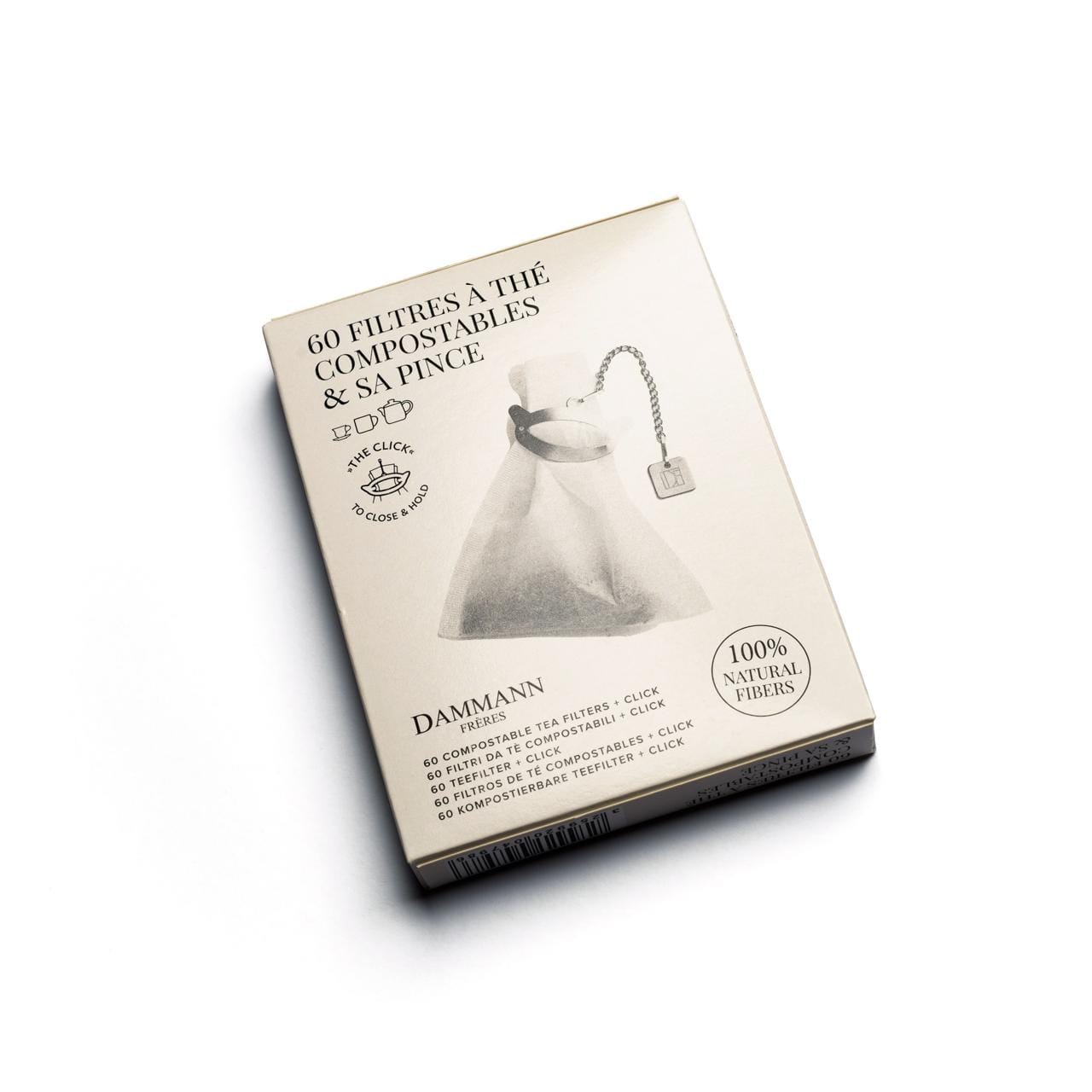 Dammann Tējas rīki Papīra filtri/maisiņi tējas tasītēm 60 gab