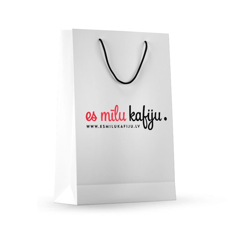 Es mīlu kafiju Es mīlu Kafiju dāvanu maisiņš, balts