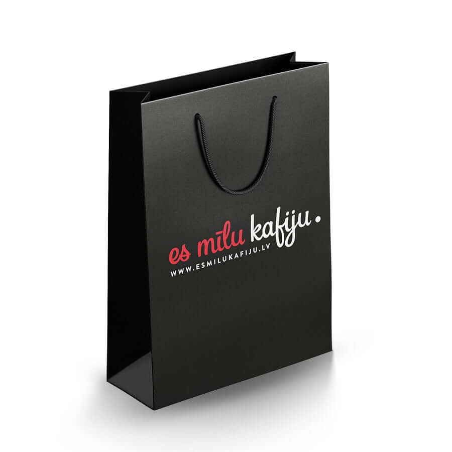 Es mīlu kafiju Es mīlu Kafiju dāvanu maisiņš, melns