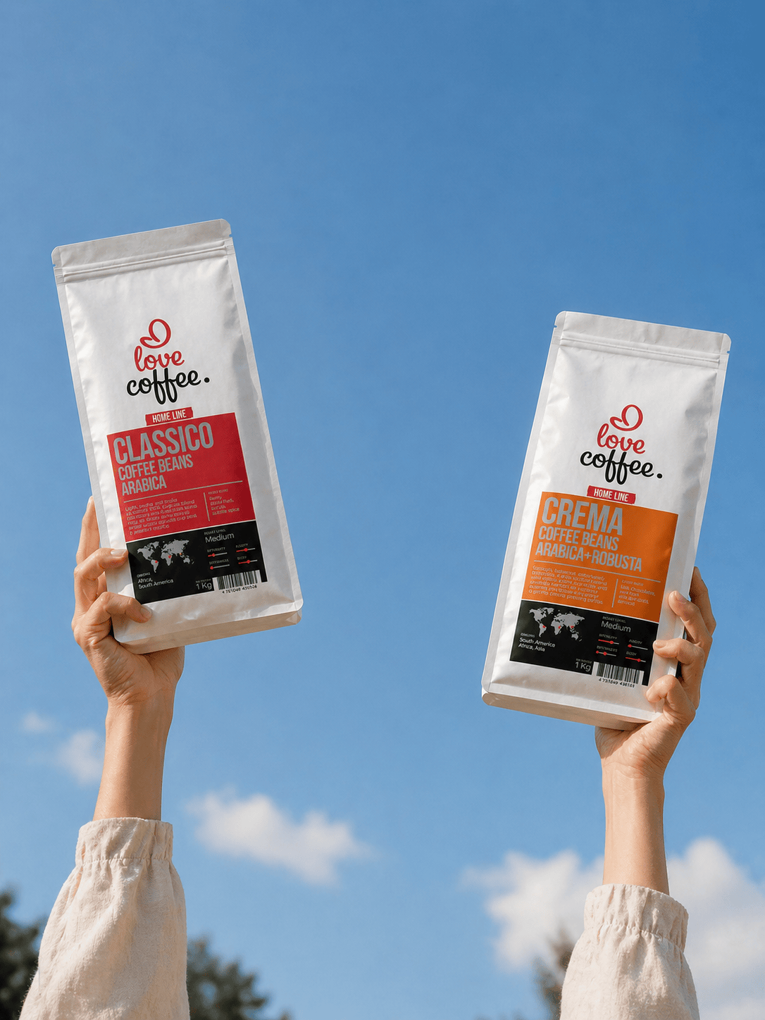 Es mīlu kafiju Kafijas pupiņas Kafijas pupiņas I Love Coffee Home Line CLASSICO, 100% Arabica, 1 kg