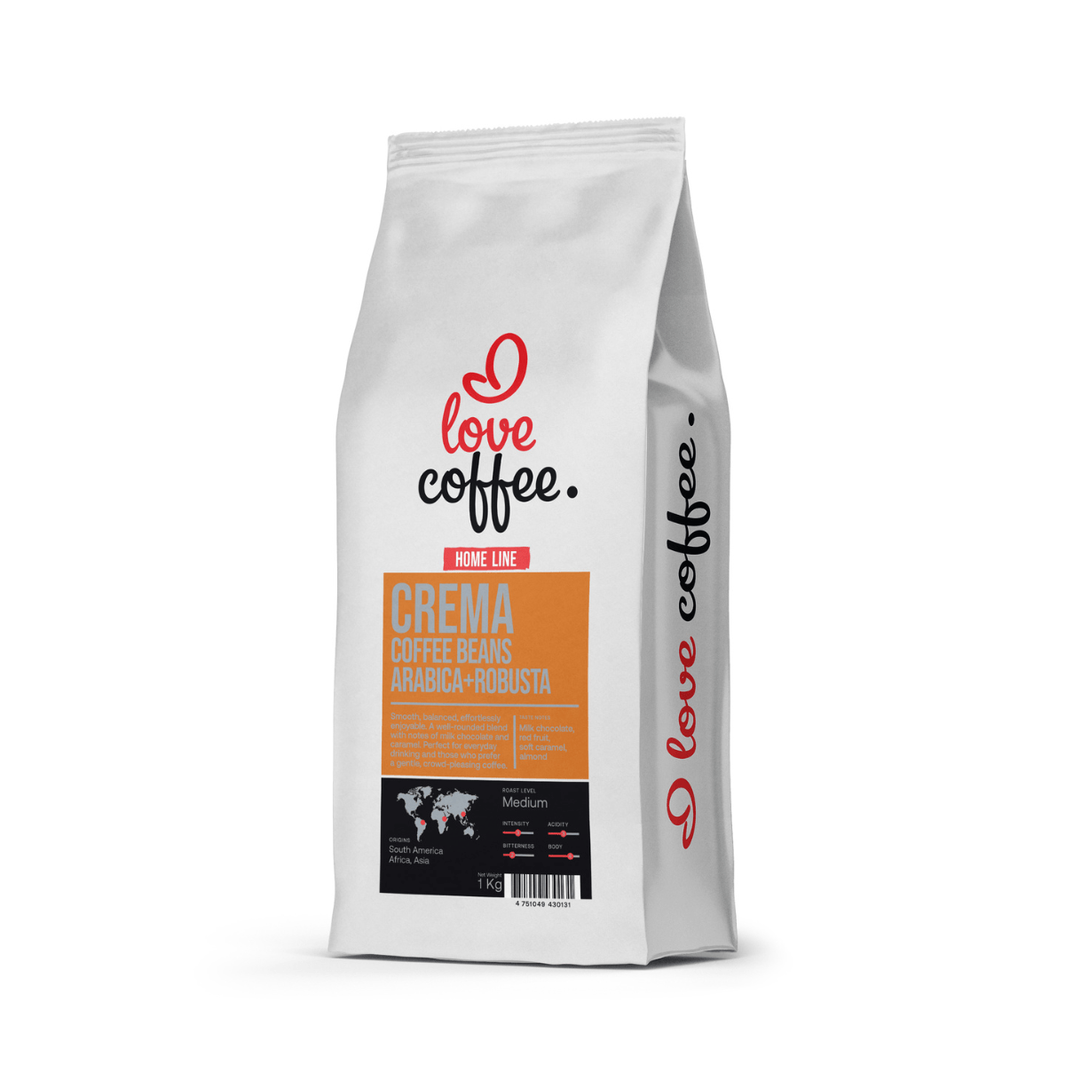 Es mīlu kafiju Kafijas pupiņas Kafijas pupiņas I Love Coffee Home Line CREMA, 1 kg