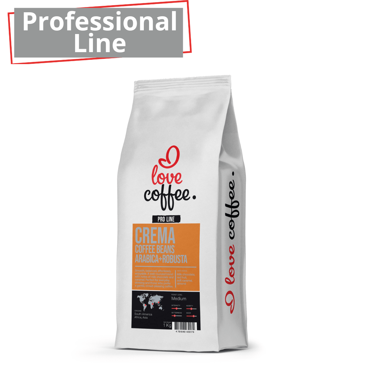 Es mīlu kafiju Kafijas pupiņas Kafijas pupiņas I Love Coffee Pro Line CREMA, 1 kg