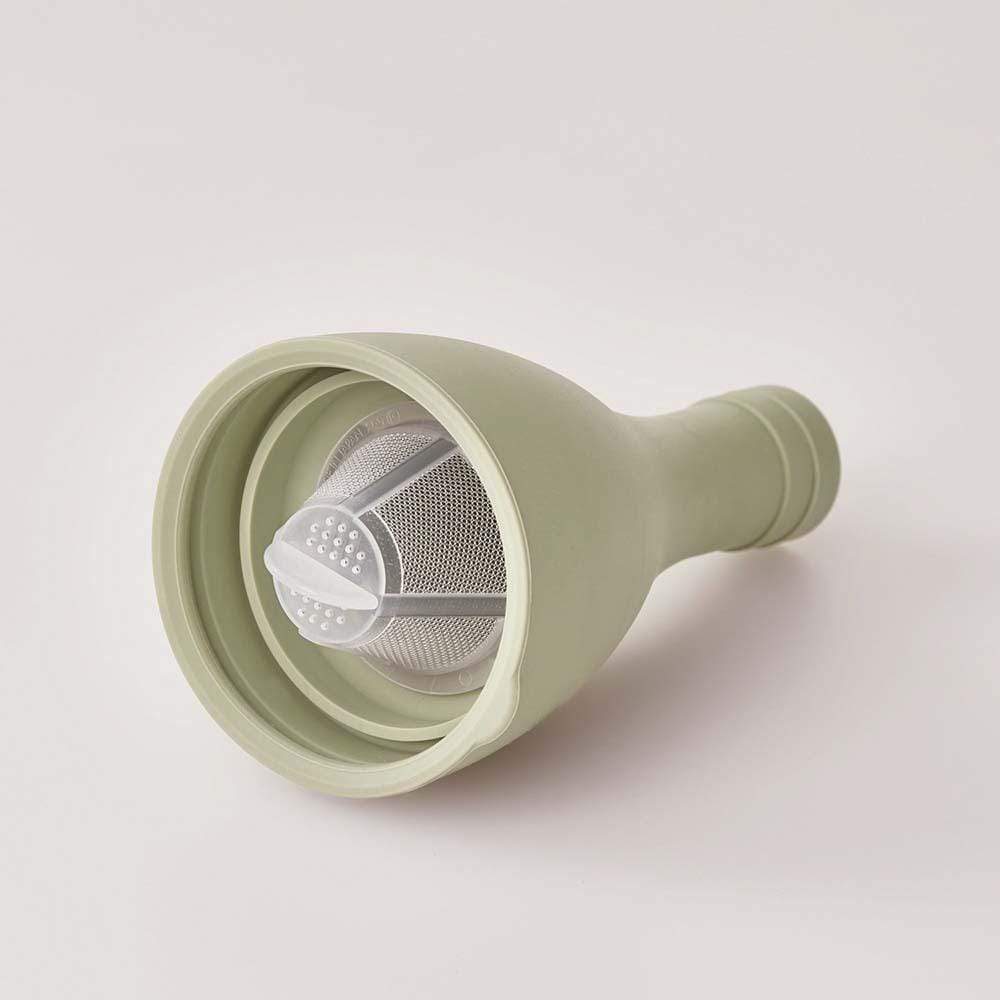 Hario Trauki Hario stikla pudele ar filtru, Aisne, pelēka