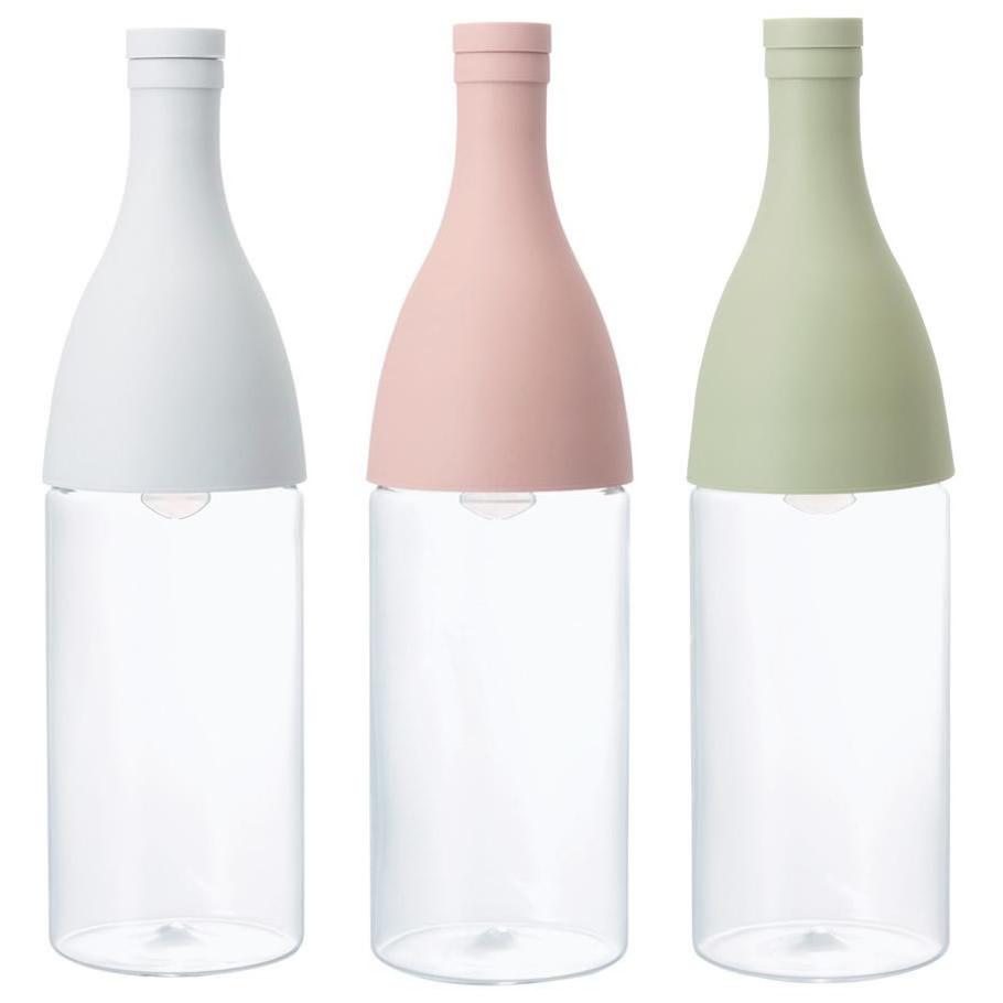 Hario Trauki Hario stikla pudele ar filtru, Aisne, pelēka