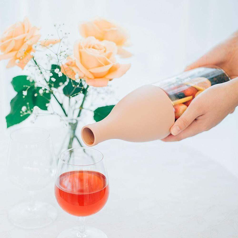 Hario Trauki Hario stikla pudele ar filtru, Aisne, rozā