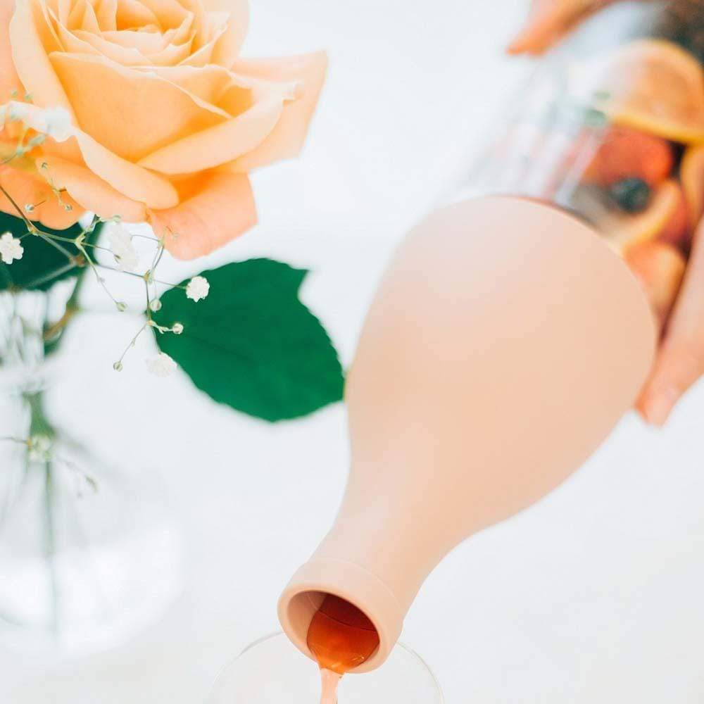 Hario Trauki Hario stikla pudele ar filtru, Aisne, rozā