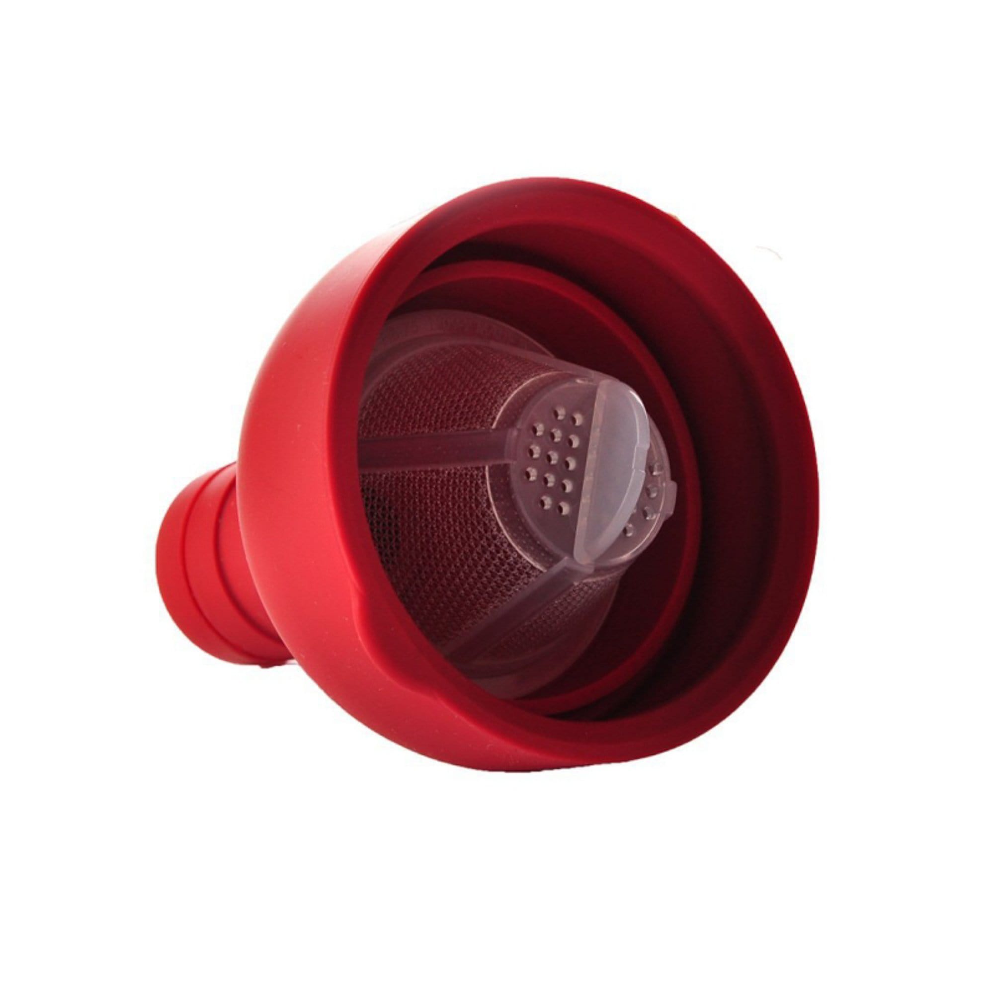 Hario Trauki Hario stikla pudele ar filtru, sarkana