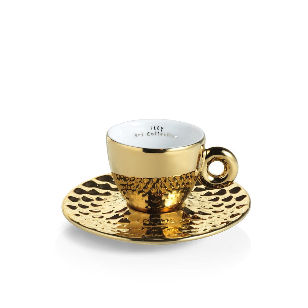 illy Dāvanu komplekti Krūzītes Illy iAC Armleder, 4 Espresso ar apakštasītēm, 60ml, 2025