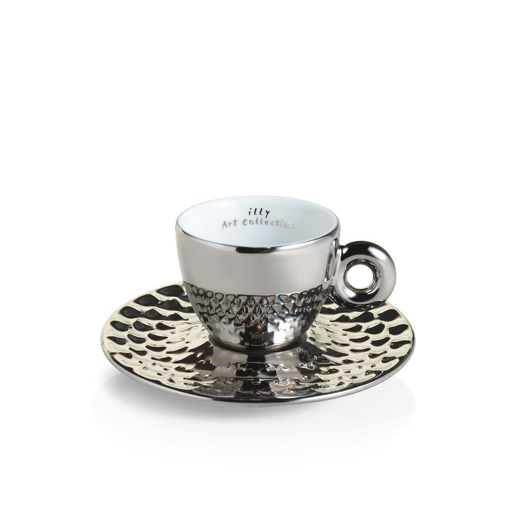 illy Dāvanu komplekti Krūzītes Illy iAC Armleder, 4 Espresso ar apakštasītēm, 60ml, 2025