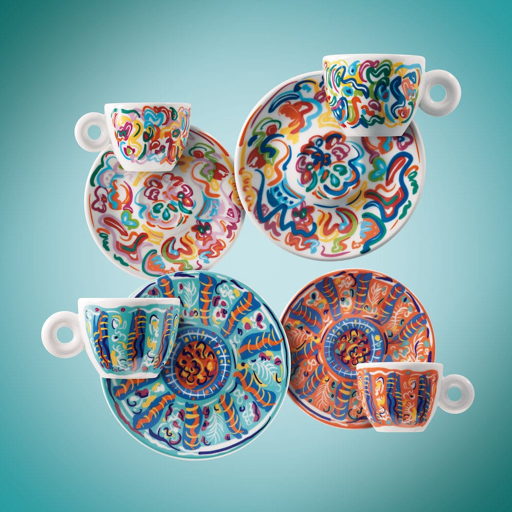 illy Dāvanu komplekti Krūzītes Illy iAC Calero, 4 Espresso ar apakštasītēm, 60ml, 2025