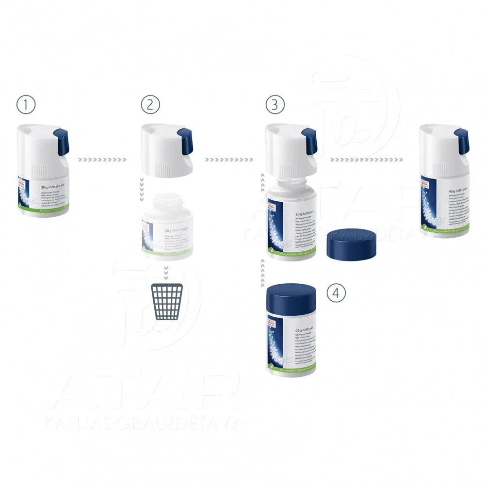 Jura Kopšanas līdzekļi Piena sistēmas tīrīšanas granulas ar dozatoru Jura, 90g