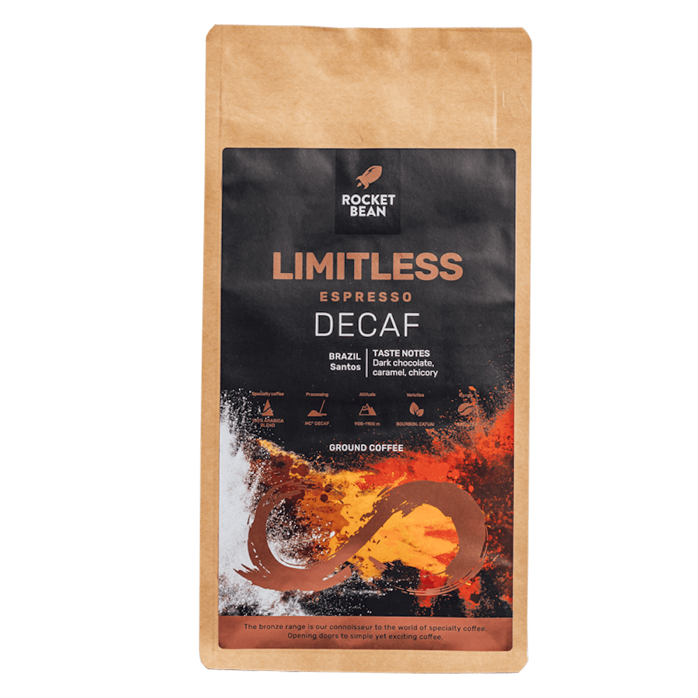 King Coffee Service Kafijas pupiņas Kafijas pupiņas bezkofeīna | LIMITLESS, Rocket Bean Roastery 500g