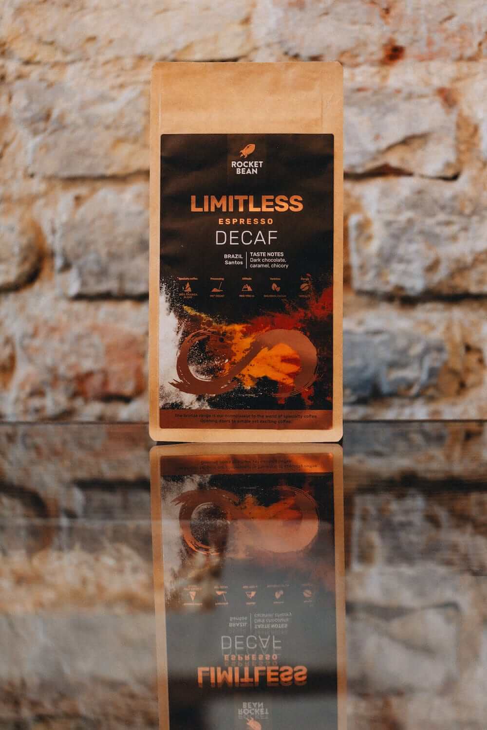 King Coffee Service Kafijas pupiņas Kafijas pupiņas bezkofeīna | LIMITLESS, Rocket Bean Roastery 500g