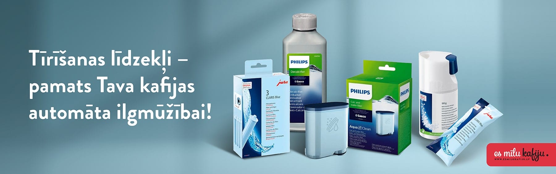 Kafijas automātu kopšanas līdzekļi
