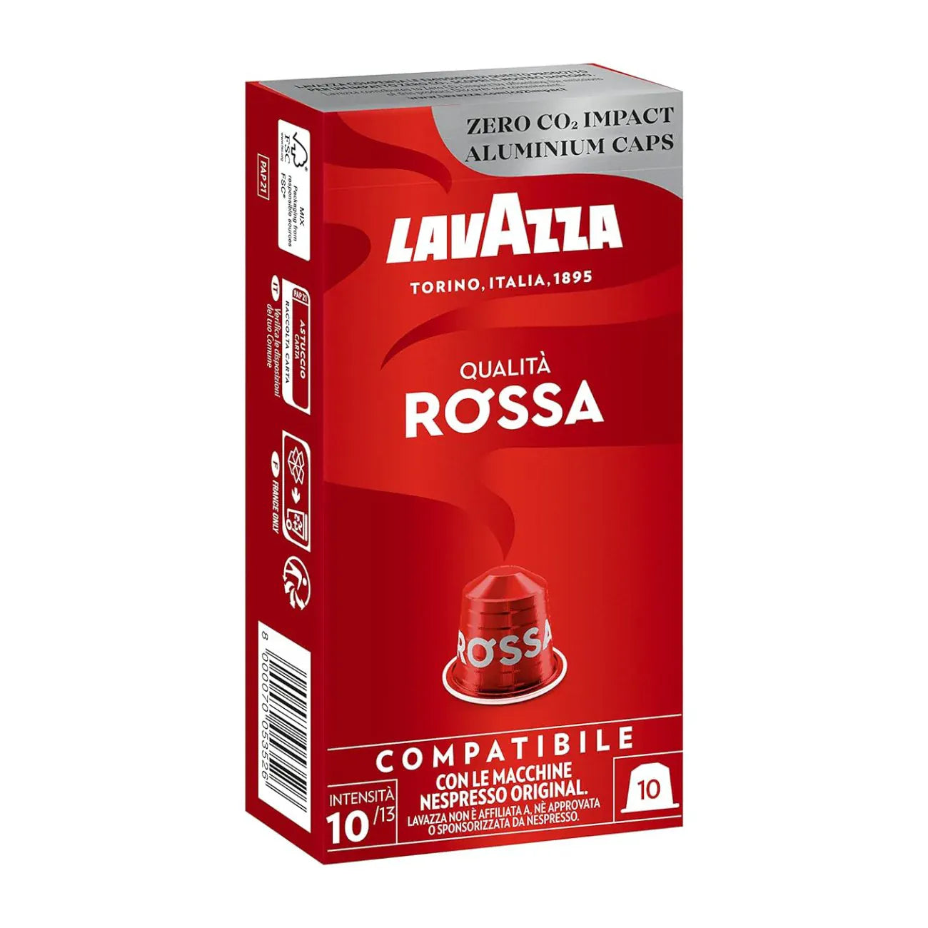 Lavazza Kapsulas Nespresso Lavazza kafijas kapsulas Qualita Rossa, 10gb
