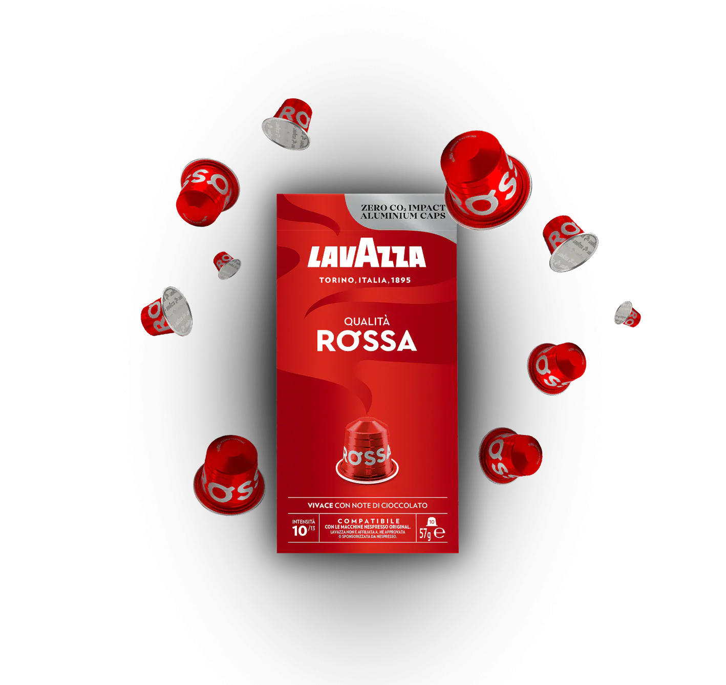 Lavazza Kapsulas Nespresso Lavazza kafijas kapsulas Qualita Rossa, 10gb