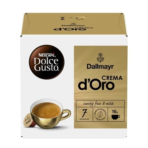 Nescafe Kapsulas Kafijas kapsulas Nescafe Dolce Gusto Dallmayr CREMA d'Oro, 16 gab