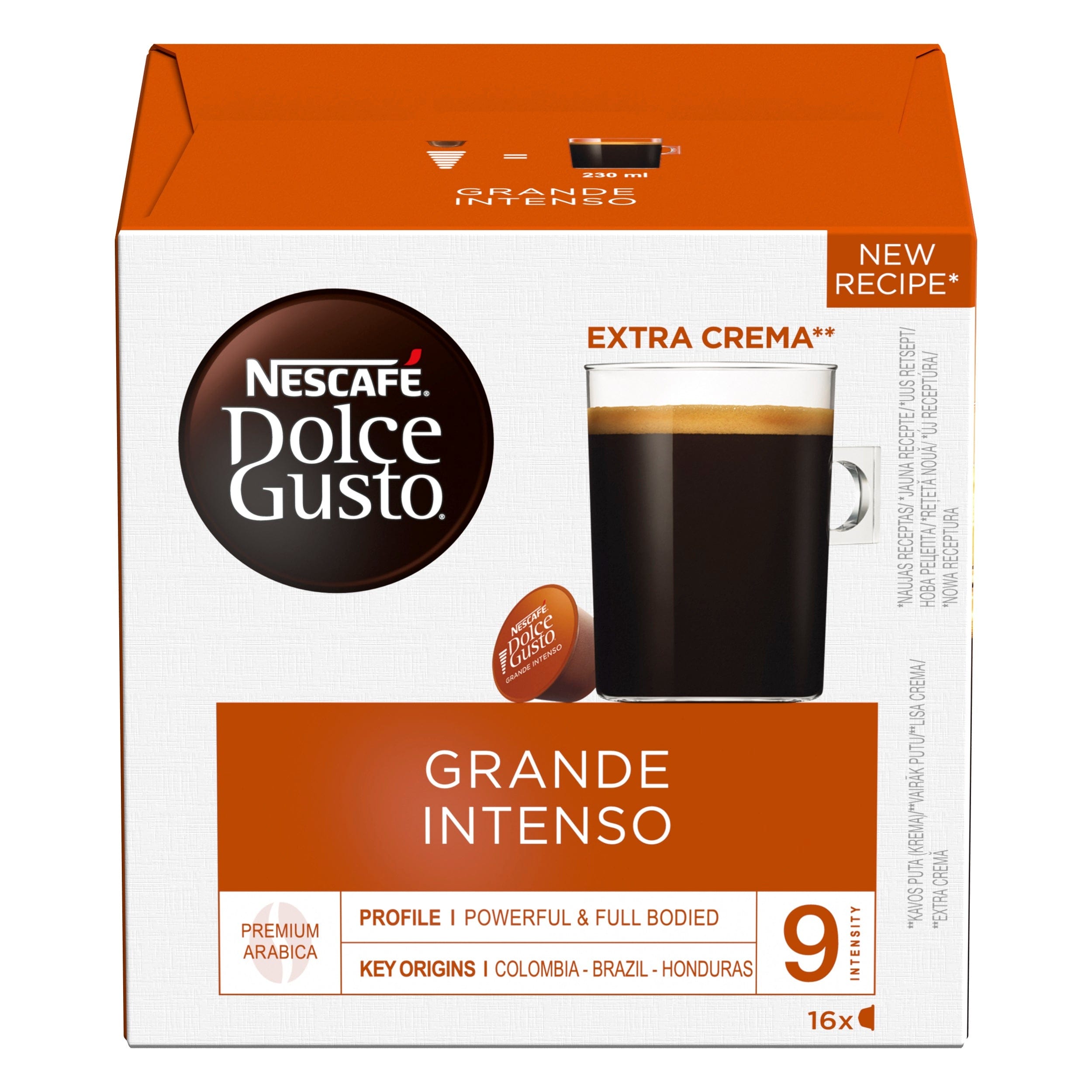 Nescafe Kapsulas Nescafe Dolce Gusto kafijas kapsulas grande intenso 16gab