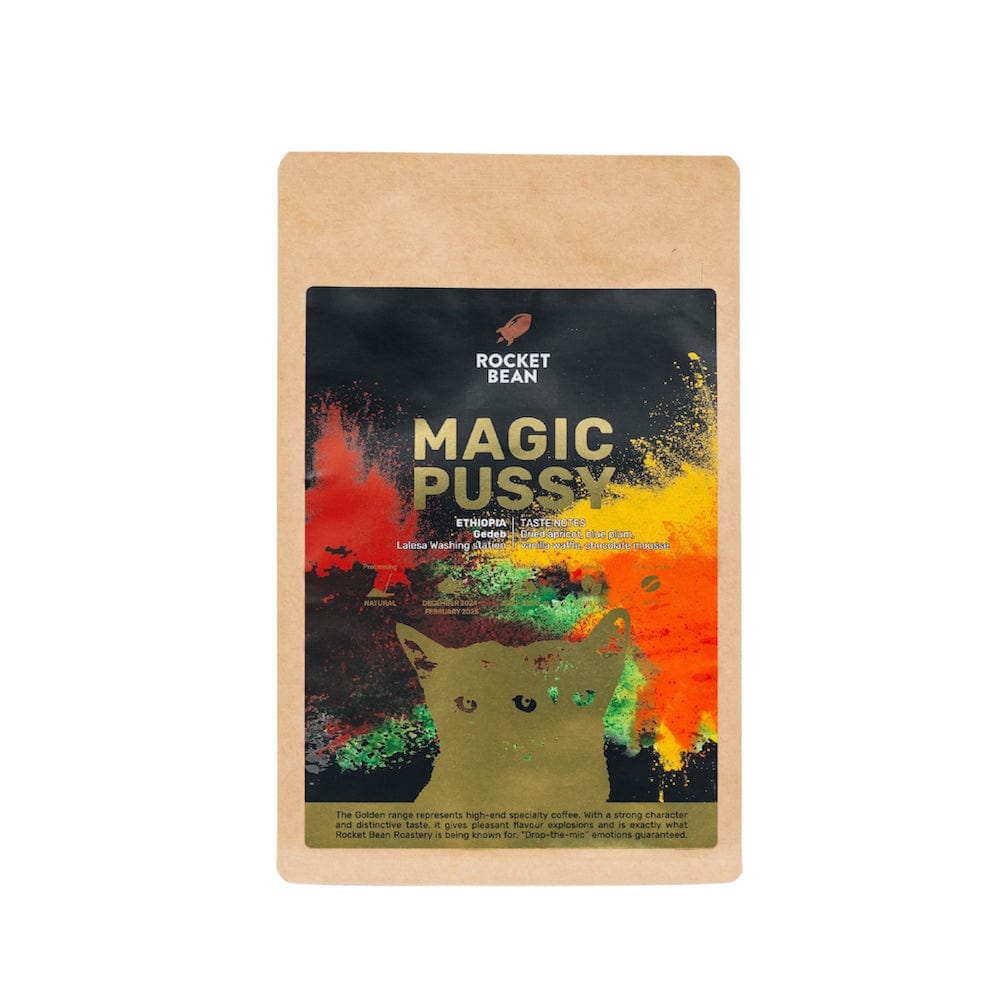 Rocket Bean Roastery Kafijas pupiņas Kafijas pupiņas Magic Pussy, Ethiopia, Gedeb, Lalesa, Natural, 200g