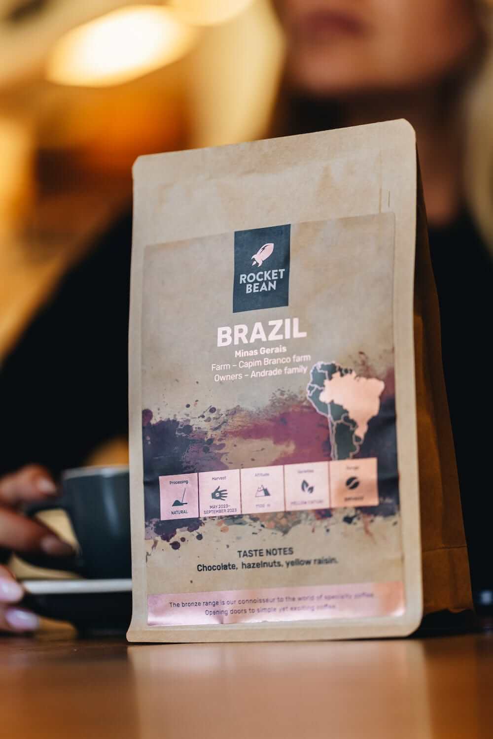 Rocket Bean Roastery Kafijas pupiņas Kafijas pupiņas RBR Brazil, Capim Branco, Natural, 200g