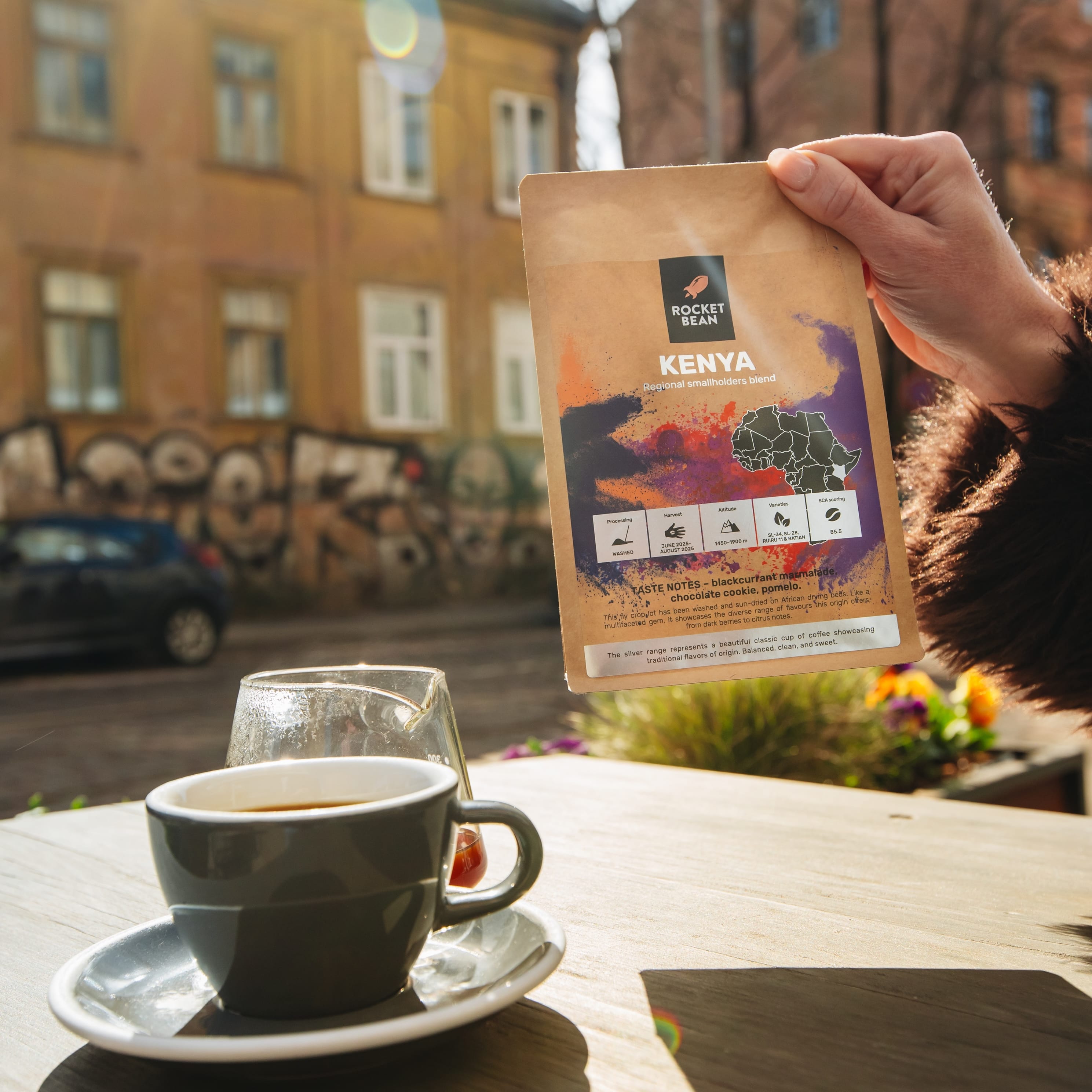Rocket Bean Roastery Kafijas pupiņas Kafijas pupiņas RBR Kenya, Mazgātas , 200g