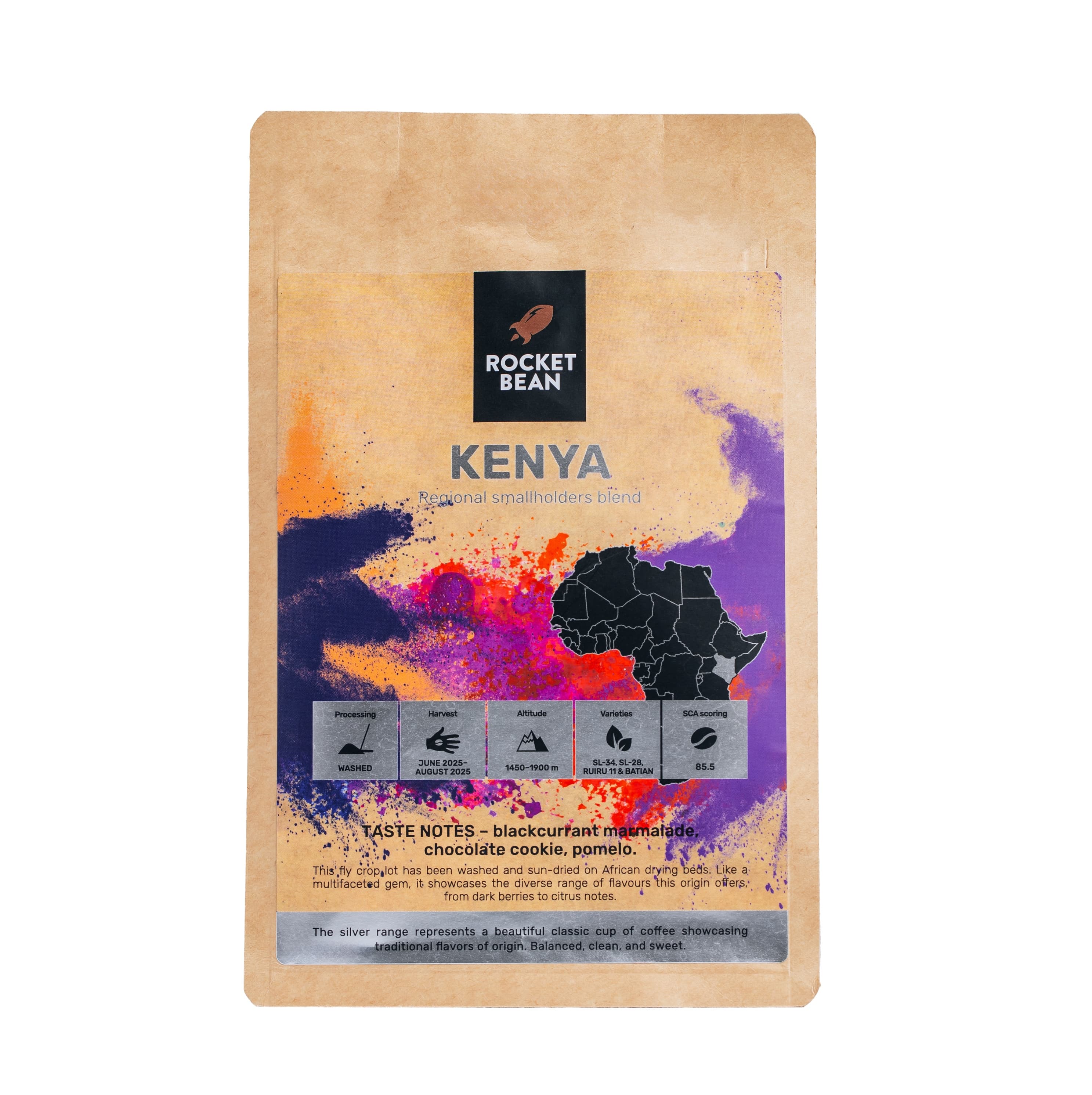 Rocket Bean Roastery Kafijas pupiņas Kafijas pupiņas RBR Kenya, Mazgātas , 200g