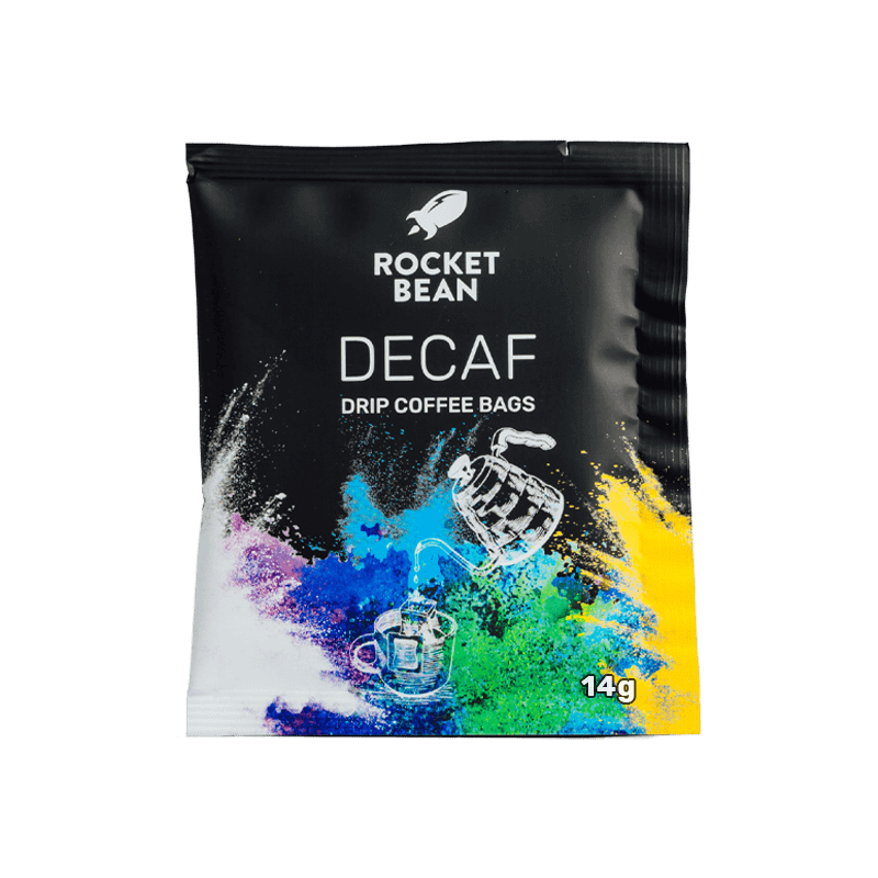 Rocket Bean Roastery Kafijas pupiņas Maltā kafija RBR Drip coffee bag Decaf, 14g