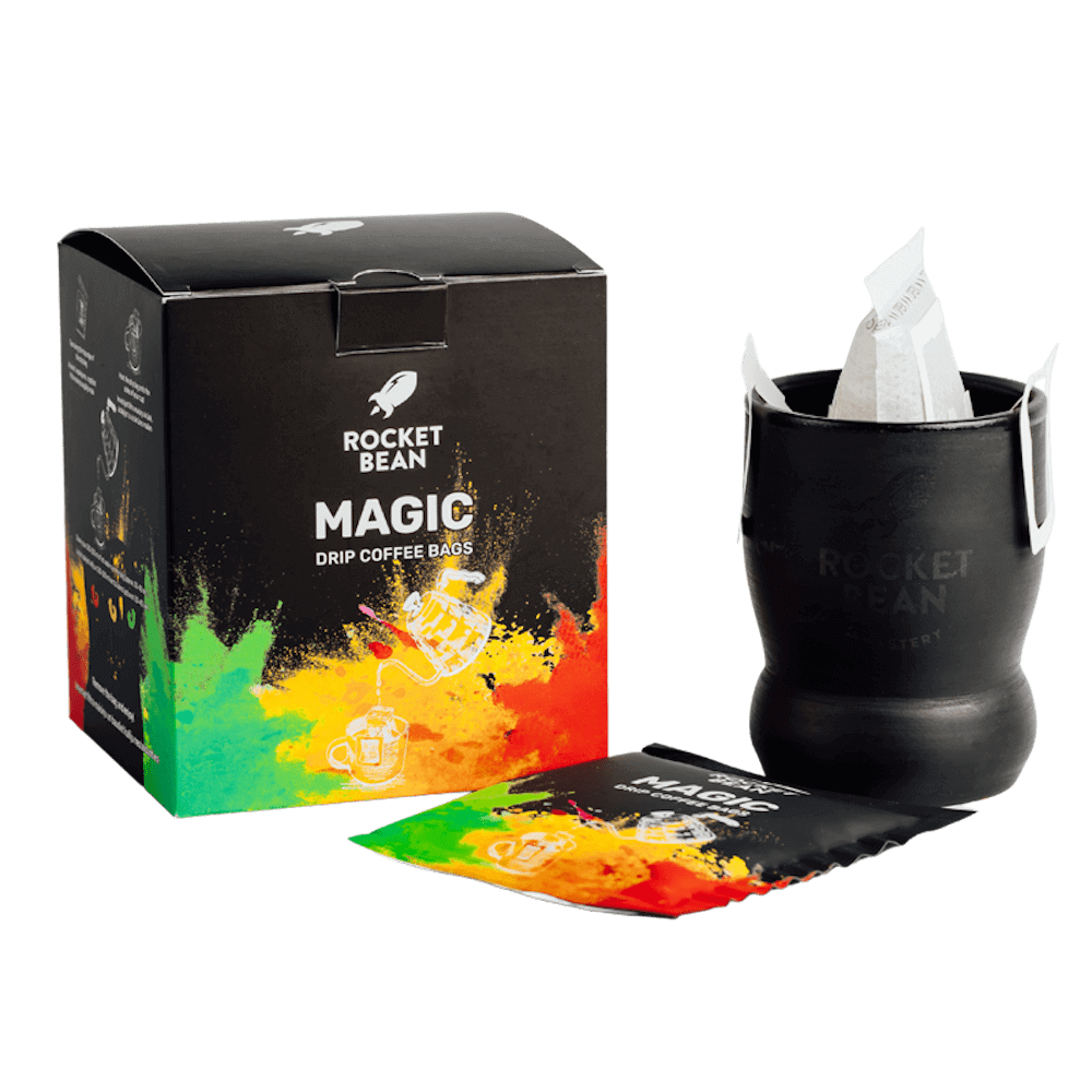 Rocket Bean Roastery Kafijas pupiņas Maltā kafija RBR Drip coffee bag Magic, 14g