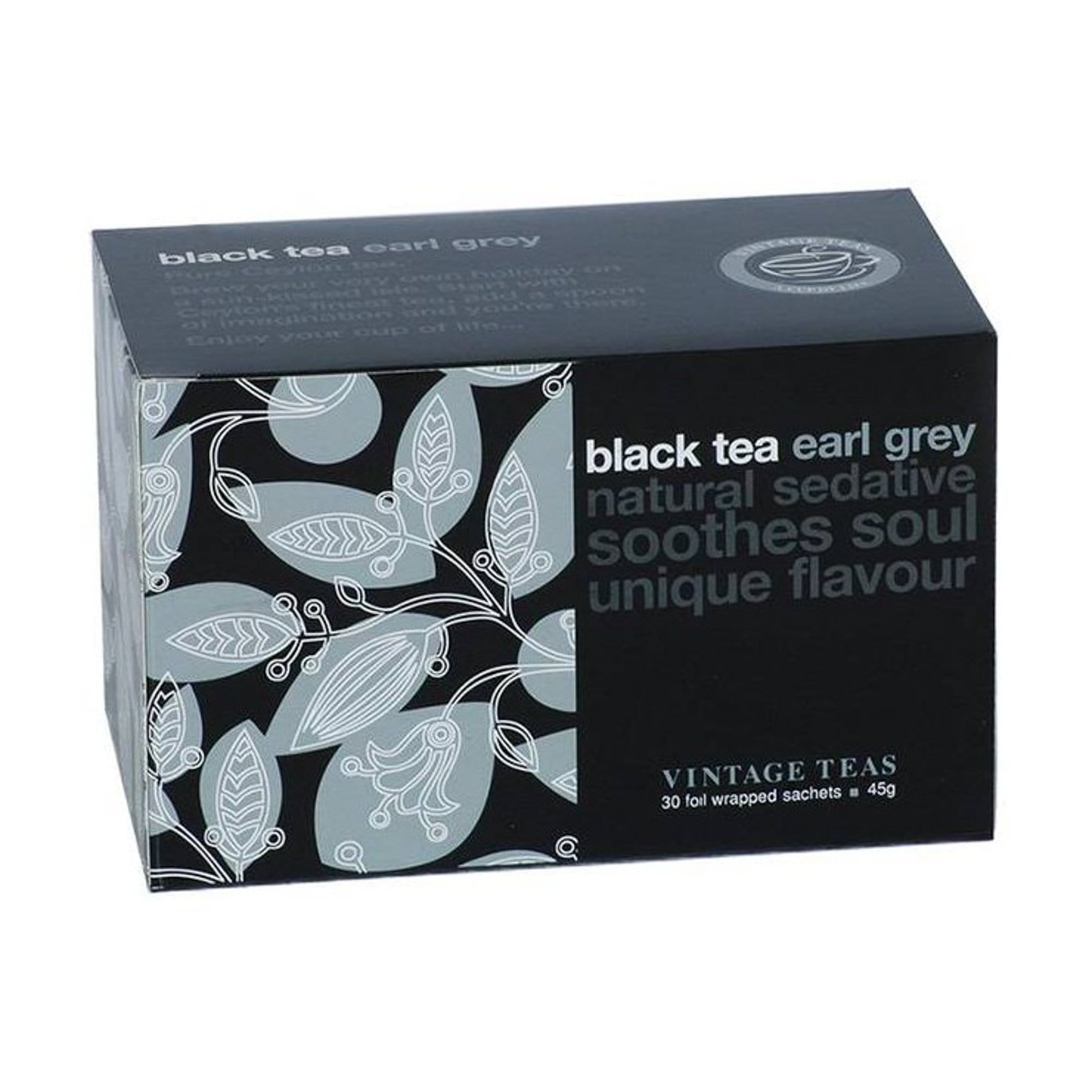 Vintage Tēja maisiņos Vintage Black Earl Grey tēja maisiņos, 30gab