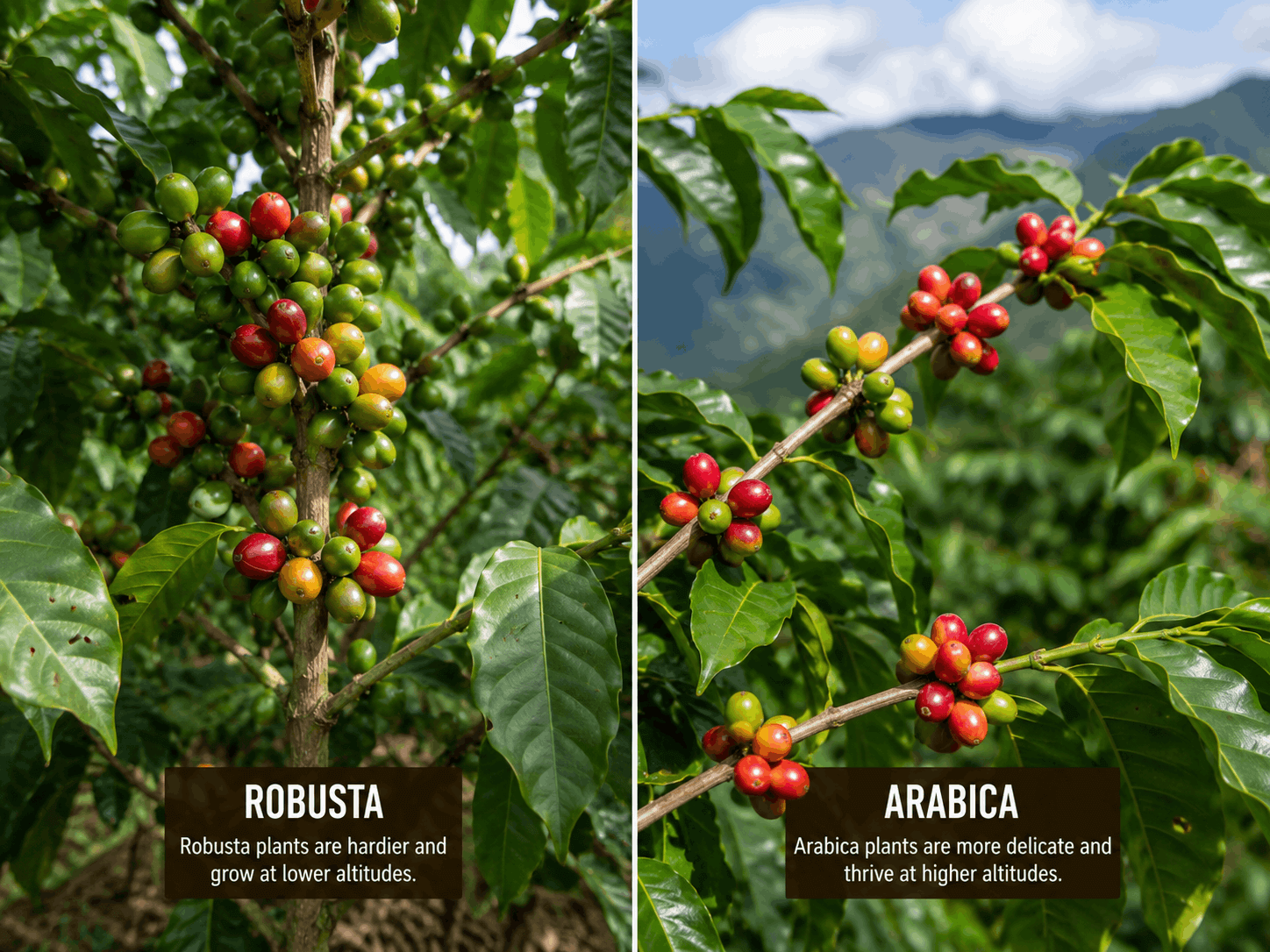Arabica vs Robusta coffee beans explained