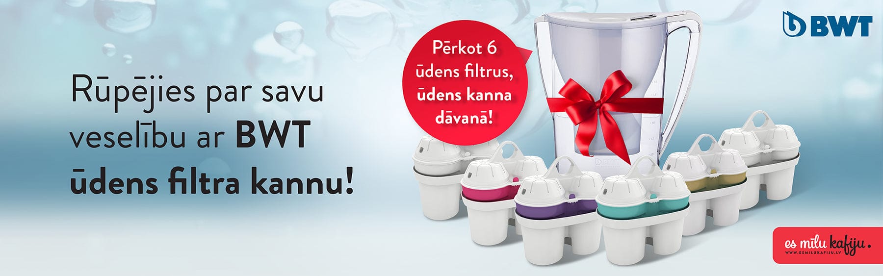 Saņem BWT ūdens filtra kannu dāvanā