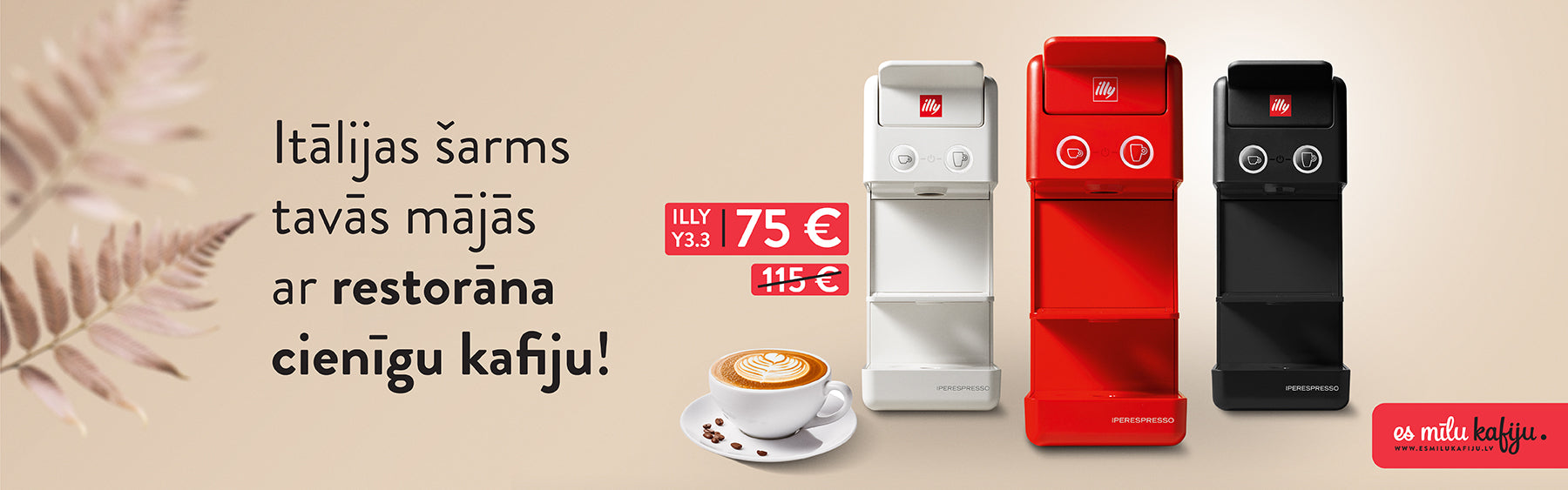 illy Y3.3 kafijas automāts atlaidees cena 75 EUR