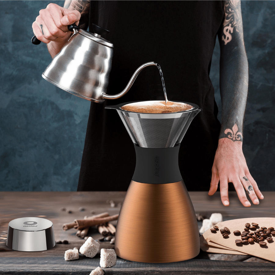Asobu Kafijas pagatavošanas rīki Asobu Pour Over brūvrīks, sarkans, 1L