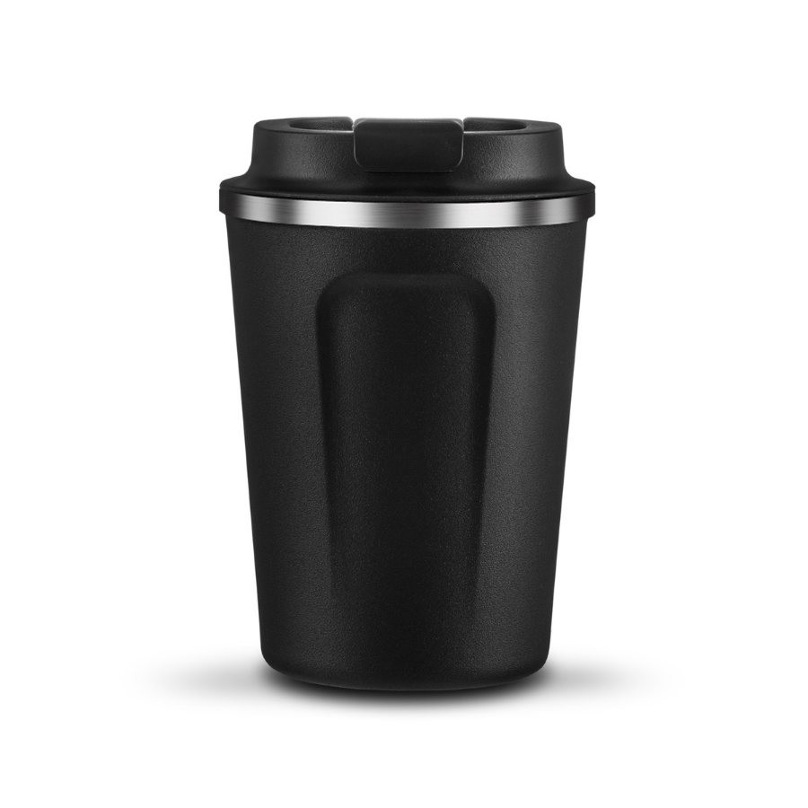 Asobu Trauki Melna Asobu Cafe Compact termokrūze, 380ml, melna
