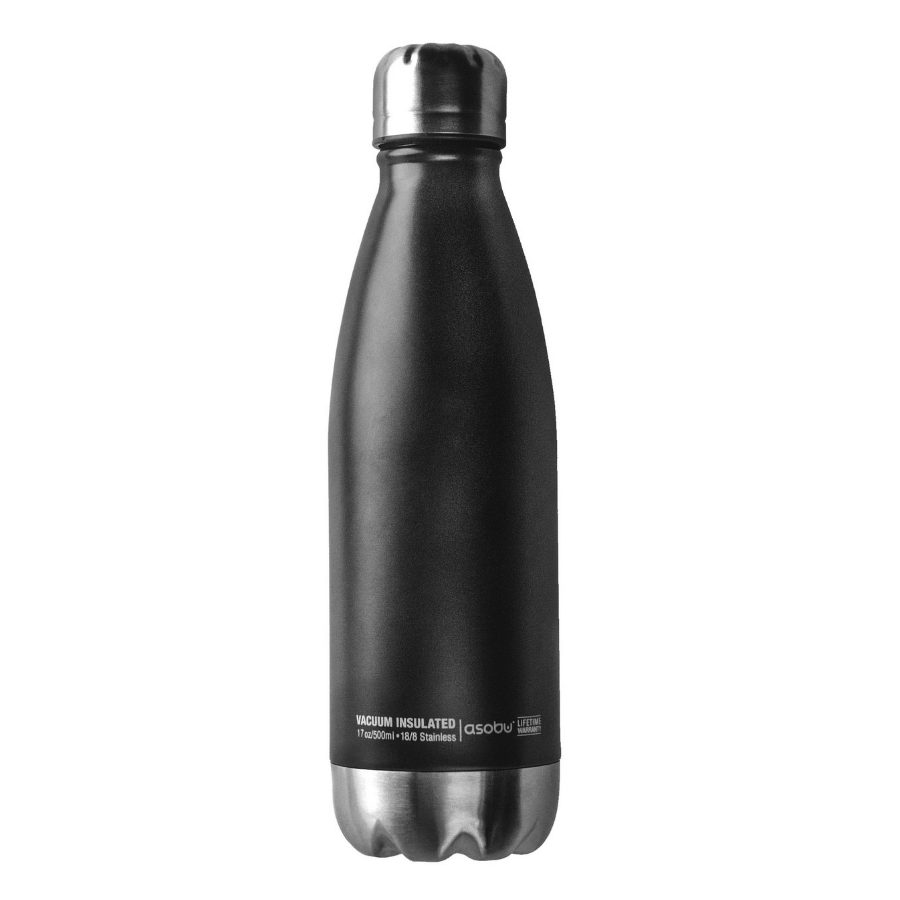 Asobu Trauki Melna/sudraba Asobu Central Park Travel termopudele 510ml, balta/sudraba