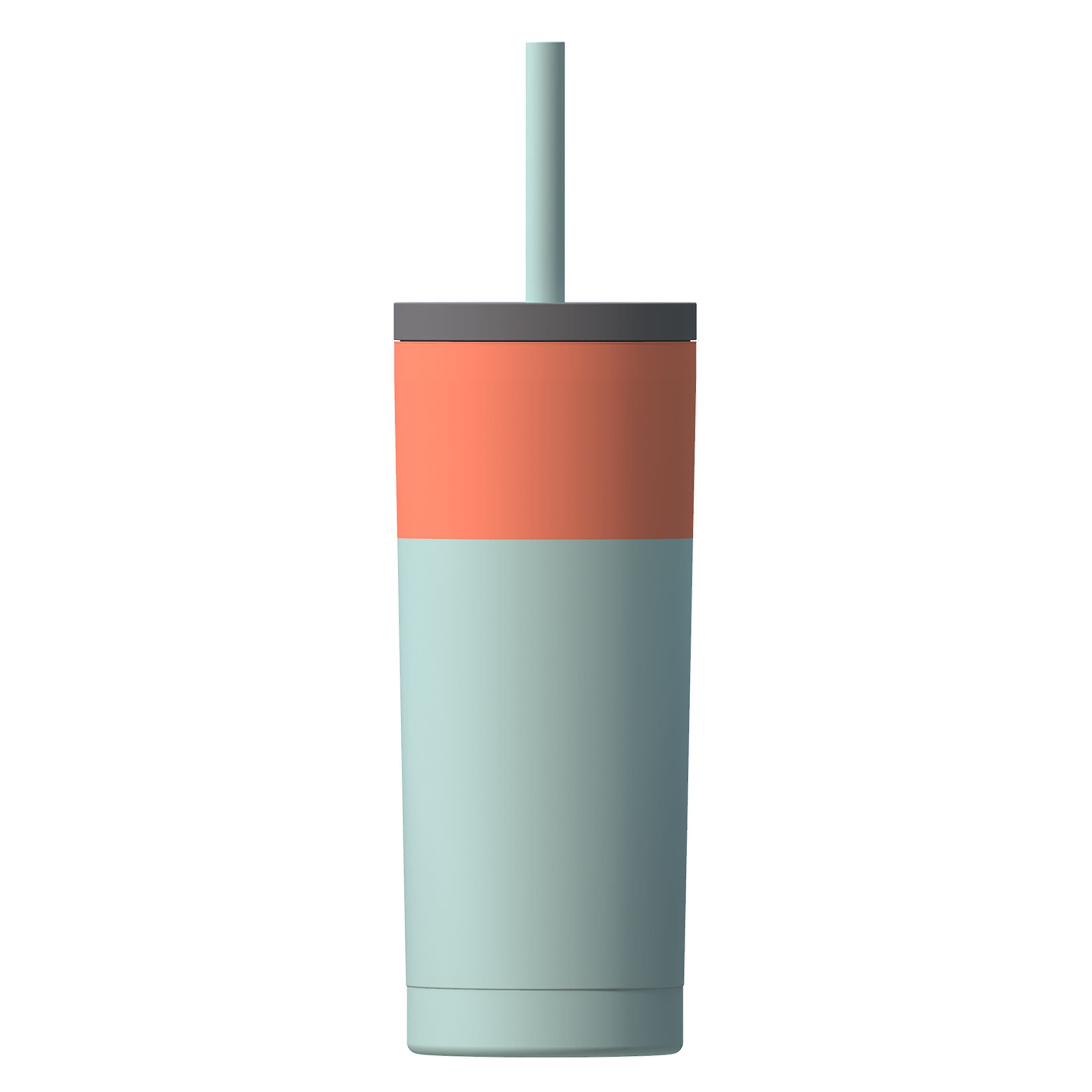 Asobu Trauki Pasteļzila Asobu Superb Sippy glāze ar salmiņu 600ml, pasteļzila, ICT200
